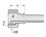 Alfagomma H1221013-2045 Metric Swivel Female 60° Cone, DIN 3863