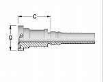 Flange type solid interlock fitting