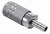 Kuriyama QDAC-4HC Quick Disconnect Coupler with Hose Barb, 1/4"