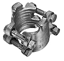 Kuriyama BC4-100 4-Bolt Type Ground Joint Hose Clamp, 1 17/32 to 1 23/32"
