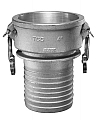 Kuriyama TCC-300-A Heavy Duty Aluminum Part C Female Coupler x Hose Shank with Forged Brass Handles, 3"