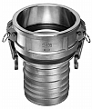 Kuriyama SS304-C075 Stainless Steel Part C Female Coupler x Hose Shank, 3/4"