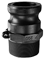 Kuriyama PPF050 Polypropylene Part F Male Adapter x Male NPT, 1/2 x 1/2"