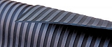 Kuriyama EZMAT-04X36X75 Black Wide-Ribbed Premium Rubber Matting, Gauge x Width: 1/8” X 36”