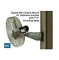 Triangle Fans 2430 WC Wall/Column Mounting Bracket Only